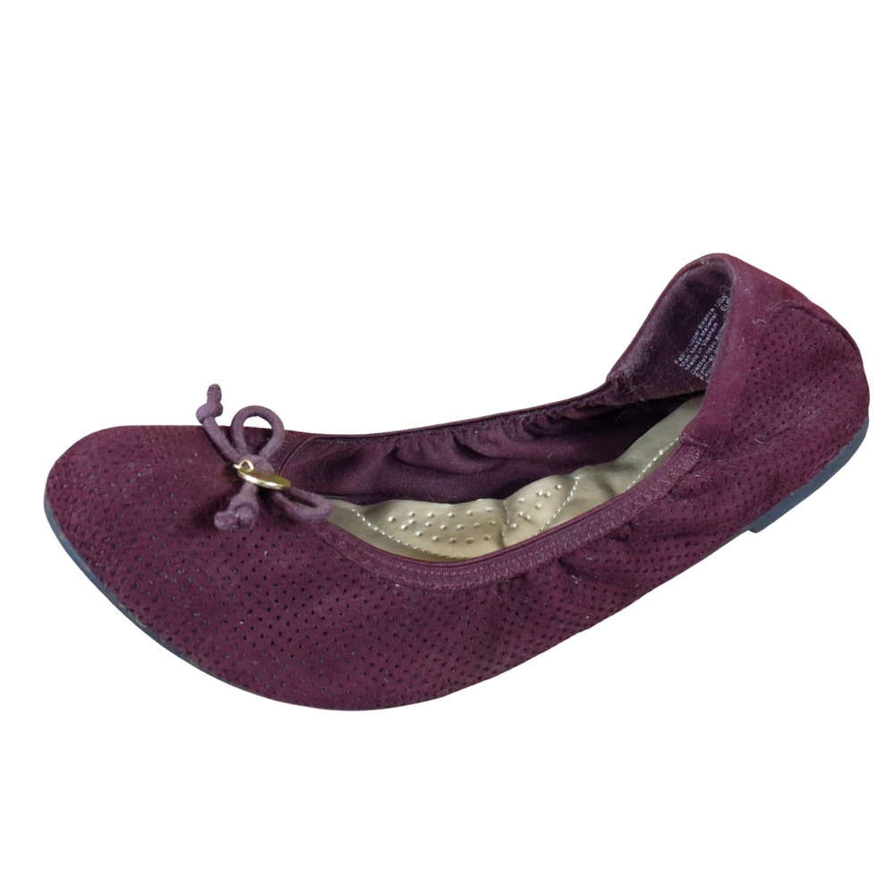 Dexflex Comfort Caroline String Tie Women Ballet Flat 9 Professional Burgundy